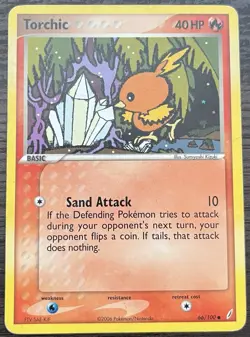 Torchic 66/100 Pokemon TCG EX Crystal Guardians Common Moderately Played MP - Image 1