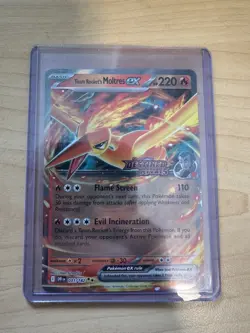 Team Rocket's Moltres ex SIR Stamped PROMO SET SIR 229/182 208/182 031/182 - Image 3