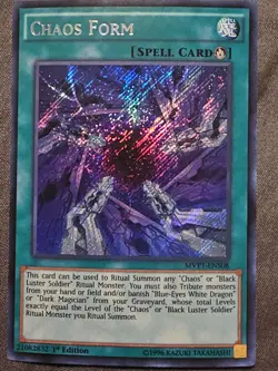 Chaos Form MVP1-ENS08 1st Edition Yu-Gi-Oh! Secret Rare NM - Image 1