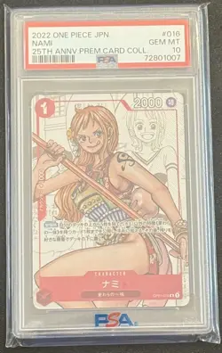 One Piece PSA 10 Nami R Promo 2022 OP01-016 25th Anniversary Japanese - Image 1