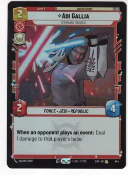 Star Wars Unlimited LotF Foil Card LOF644 Adi Gallia - Image 1