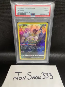 Pokemon Mew SWSH Crown Zenith Galarian Gallery Holo Rare Card GG10/GG70 PSA 9 - Image 1