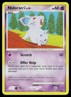 Pokemon Card Nidoran F 71/111 Rising Rivals - Image 1
