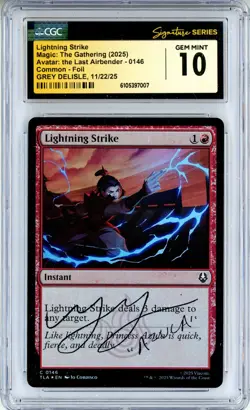 CGC GEM MINT 10 Signed Grey Delisle Lightning Strike Avatar: The Last Airbender - Image 1
