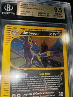 Pokemon Umbreon Holo Aquapolis BGS 9.5 Gem Mint No Shining Goldstar - Image 5