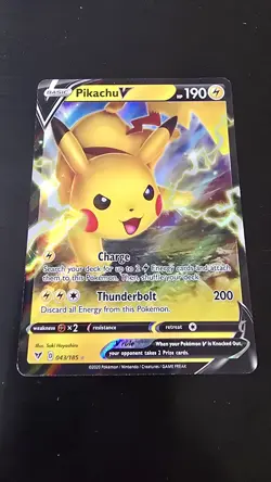 Pikachu V 043/185 Vivid Voltage Englisch Farbenschock Pokemon Karte - Image 1