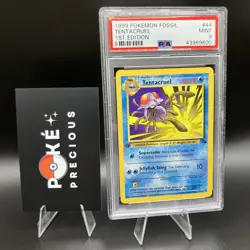PSA 9 TENTACRUEL 1st Edition 1999 Fossil 44/62 Pokemon Tentacool Himeno Jungle - Image 1