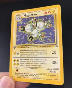 Carte Pokemon MAGNETON 11/62 Holographique EDITION 1 Wizards Fossile FR TBE - Image 3