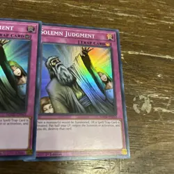 X3 Yu-Gi-Oh Card - MAZE-EN063 - SOLEMN JUDGMENT (super rare holo) - NM/Mint X3 - Image 4