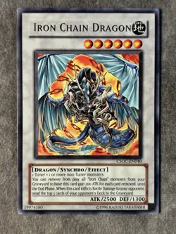Yugioh Iron Chain Dragon CSOC-EN040 Rare Unlimited NM - Image 1