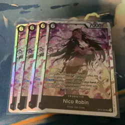 4x One Piece TCG Nico Robin OP12-087 SR Legacy of the Master NM English Playset - Image 1