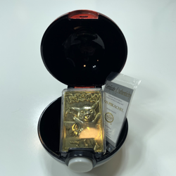 Pokemon #25 Pikachu Trading Card 23K Gold Plated 1999 Burger King w/ COA/ Ball - Image 1