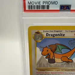 Dragonite Black Star Promo 5 WB Movie Promo Pokemon Card Heavy Play PSA 2 - Image 4