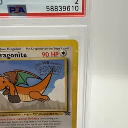 Dragonite Black Star Promo 5 WB Movie Promo Pokemon Card Heavy Play PSA 2 - Image 5