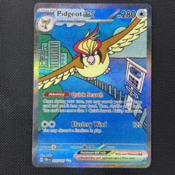Pokemon TCG Pidgeot EX Card Obsidian Flames SIR 225/197 NM - Image 1