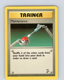 Pokemon TCG Maintenance 112/130 Base Set 2 Unlimited Uncommon Card WOTC LP-NM - Image 1