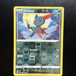 FREE SHIPPING 086/172 SNEASEL REVERSE HOLO BRILLIANT STARS POKEMON CARD - Image 1