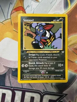 Pokemon Card 1ST EDITION Sneasel Neo Revelation 24/64 WotC Non Holo Rare - Image 1