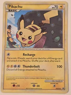 HOLO Pikachu HGSS03 Black Star Promo LP Basic Pokemon Card 2010 LP - Image 1