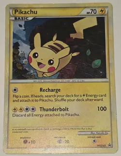 HOLO Pikachu HGSS03 Black Star Promo LP Basic Pokemon Card 2010 LP - Image 3