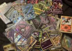 Pokemon Card lot 100 random Pokemon cards Ultra rare and holo guaranteed - Image 1