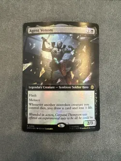 Agent Venom- Extended Art- Foil- #0255 Marvel’s Spider-Man MTG NM/M - Image 1