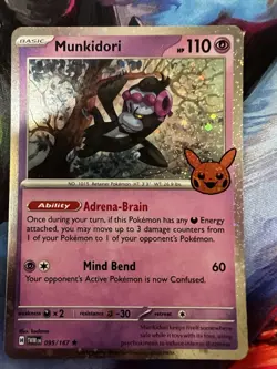 Munkidori (Cosmos Holo) 095/167 Pokemon Trick or Trade BOOster 2024 - Image 1