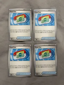 4x Poke Pad 198/217 Ascended Heroes Pokemon Trainer Play Set Of 4 - Image 1