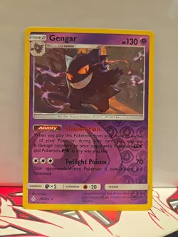 Pokemon Gengar 70/214 S&M Unbroken Bonds! Reverse Holo LP Rare Collectors Must - Image 1