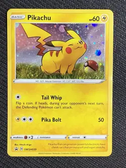 Pokemon TCG - Pikachu SWSH039 Black Star Promo Holo NM - Image 1