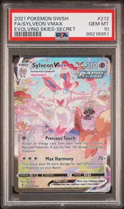 2021 POKEMON SWORD & SHIELD EVOLVING SKIES SECRET FULL ART/SYLVEON VMAX PSA 10 - Image 1