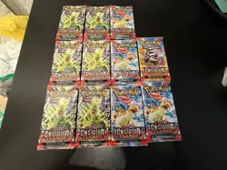 Lot Of 11x Pokemon Scarlet & Violet Obsidian Flames Booster Packs Factory Sealed - Image 1