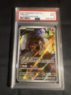 PSA 9 Torkoal #172/167 Illustration Rare Pokemon Twilight Masquerade - Image 1