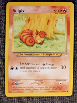 2002 Pokemon Neo Destiny Vulpix 91/105 Near Mint - Image 1