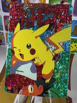 Pokemon Vintage Vending Machine Holo prism Nintendo 1998 Bandai Rare sticker - Image 3