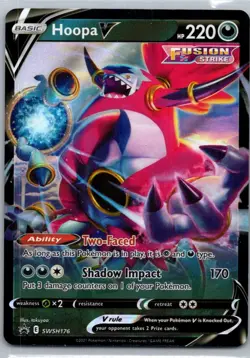 Pokemon TCG Hoopa V SWSH176/307 SWSH Black Star Promos NM - Image 1