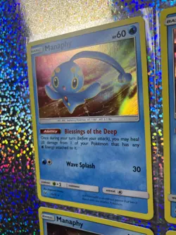 2017 Pokemon TCG Sun & Moon Shining Legends Rare Holo 25/73 Manaphy (x4) - Image 5