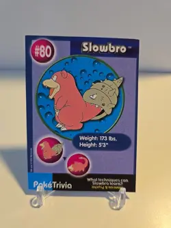Pokemon Burger King PokeTrivia Non-perforated Slowbro #80 - Image 1