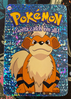 Growlithe #058 - Vintage Vending Machine Prism Sticker 2000 - Pokemon - Image 1