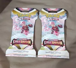 2 POKEMON LOST ORIGIN SLEEVED BOOSTER PACKS - Artwork In Photos - NEW & SEALED - Image 1