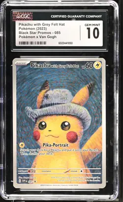 2023 Pokemon Black Star SV Promo 085 Van Gogh Pikachu With Grey Felt Hat CGC 10 - Image 1