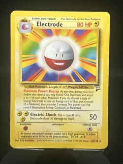 Pokemon TCG Electrode 25/130 Base Set 2 Regular Rare MP - Image 1