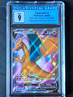 Charizard V SWSH050 SWSH Sword & Shield Promo Cards Holo CGC 9 Mint - Image 1