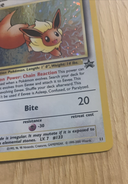 Eevee #11 Black Star Promo (LP) Pokemon Card WOTC 2000 - Image 5