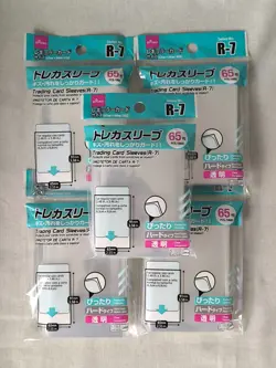 Hard Type Transparent Trading Card Sleeves 65pcs×5 sets Pokemon Cards fit - Image 1