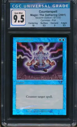 Seventh Edition Counterspell CGC 9.5 Graded Magic MTG FOIL (5044) - Image 1