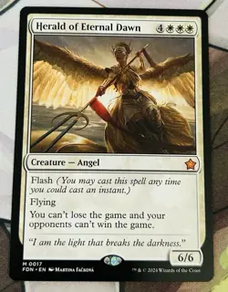 Magic MTG Herald of Eternal Dawn FDN 0017 Regular Mythic - Image 1
