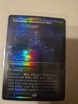 FOIL TAKENUMA, ABANDONED MIRE (BORDERLESS) Kamigawa: Neon Dynasty NEO Magic MTG - Image 1