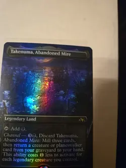 FOIL TAKENUMA, ABANDONED MIRE (BORDERLESS) Kamigawa: Neon Dynasty NEO Magic MTG - Image 2