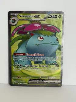 Pokemon TCG Venusaur EX Scarlet & Violet Holo Ultra Rare Card 182/165 NM - Image 1